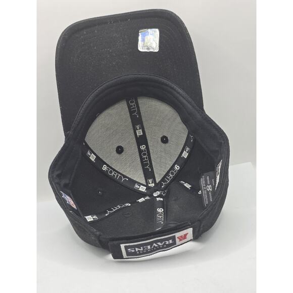 New Era Baltimore Ravens Hat 9Forty Black Adjustable‎ NFL Strapback Cap Football - Picture 9 of 12